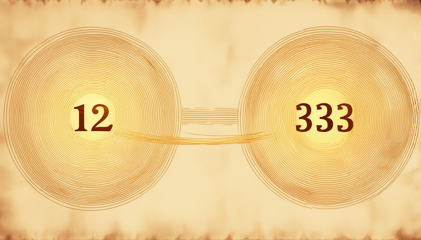 The wormhole between realms, 12 on this side, 333 on the other